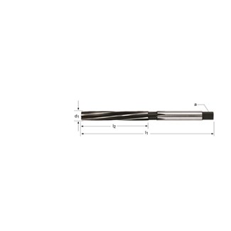DORMER HSS handruimer - met cilindrische schacht - DIN 206 B - stoomontlaten groeven