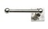 Dauby toiletrolhouder enkel - Pure Plus Square - wit brons - 150 mm - links