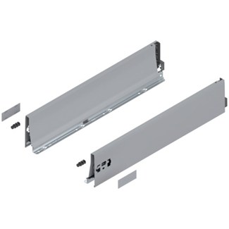 Blum ladezijkant set R+L voor TANDEMBOX Antaro  Hoogte K, incl. afdekkappen  NL: 550 mm  Kleur: Grijs Metallic