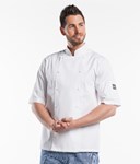 Chaud Devant chef koksbuis - Hilton Poco korte mouw - straight fit - wit - maat M