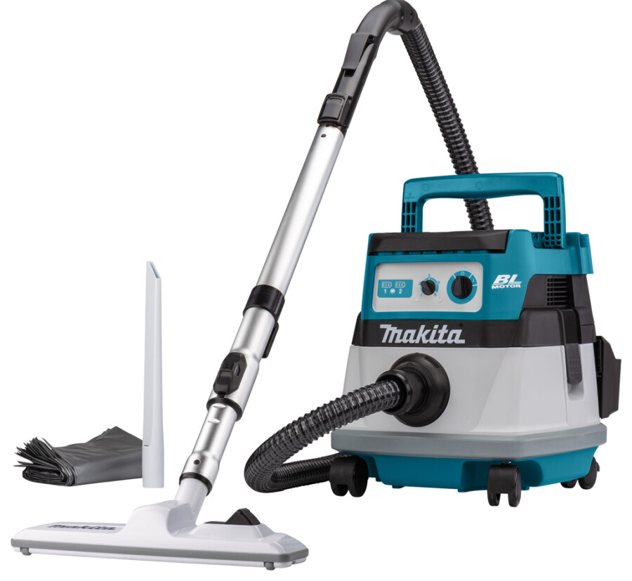 Makita accu stofzuiger droog nat DVC865LZX3 2x18V excl. accu en lader met stofafzuigset in doos