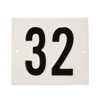 Besbo huisnummerplaat - Nr. 32 - aluminium