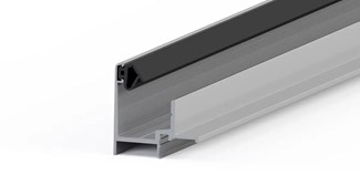 Luvema Aanslagprofiel LU-N2.3.G geanodiseerd + rubber - 5000 mm