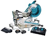 Makita radiaal accu afkortzaag - DLS211PT2U - 2x18V - 305mm - 2x5.0 Ah accu en duo snellader - AWS zender - in doos