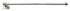 Dauby toiletrolhouder enkel - Pure Plus Square - wit brons - 350 mm - rechts