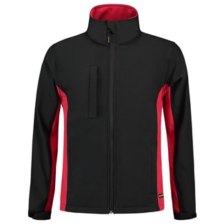 Tricorp softshell jack - Bi-Color - Workwear - 402002 - zwart/rood - maat S