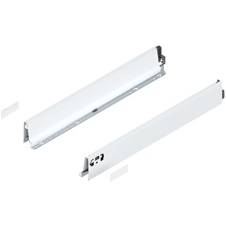 Blum ladezijkant set R+L voor TANDEMBOX Antaro  Hoogte M, incl. afdekkappen  NL: 600 mm  Kleur: Zijdewit