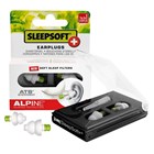 Alpine earplugs - SleepSoft + - groen/wit - in cassette