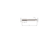 DORMER HSS handtap - voor metrische schroefdraad - DIN 352 C - ongecoat - 1.5xD - blinde en doorlopende gaten
