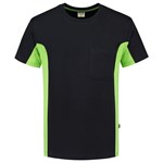 Tricorp T-shirt Bi-Color - Workwear - 102002 - zwart/limoen groen - maat L