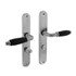 Intersteel deurkruk op schild - Courgette - WC 63/8 - ovaal - mat chroom