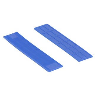 Kowo kunststof raster glasblokjes (100x) - 22x2mm - blauw