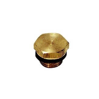 Legris - Plug met buitenzeskant - buitendraad - messing - 0220
