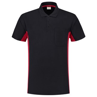 Tricorp Workwear 202002 Bi-color unisex poloshirt Marine blauw Rood XXL