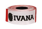 Ivana 56633 afzetlint wit/rood 500mtr