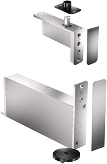 FritsJurgens taatsdeurset - System M+ 40 mm - Klasse F - rond - zwart + RVS scharnierkappen