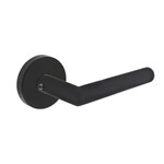 Intersteel deurkruk op rond massief rozet - Jura -  Ø 53x10 mm - zwart