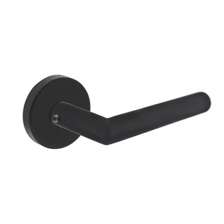 Intersteel deurkruk op rond massief rozet - Jura -  Ø 53x10 mm - zwart