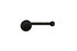 Dauby toiletrolhouder enkel - Pure Plus - verouderd ijzer zwart - 150 mm - rechts