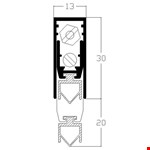 Luvema valdorpel - met rubber - Lu-TO20 - 1330mm