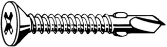 Fabory zelfborende verzonken schroef met vleugels - SPEDEC SC - philips - staal - elektrolytisch verzinkt - ST4,2X30MM