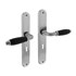 Intersteel deurkruk op schild - Courgette - SL 56 - ovaal - mat chroom
