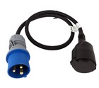 Qwatt Pro verloopsnoer stekker naar contrastekker randaarde - 3x2,5 mm² H07RN-F - 1 m 
