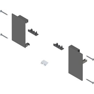 Blum Fronthouder R+L MERIVOBOX Binnenlade M met voorstuk inclusief afdekkappen en toebehoren Kleur: orion grijs