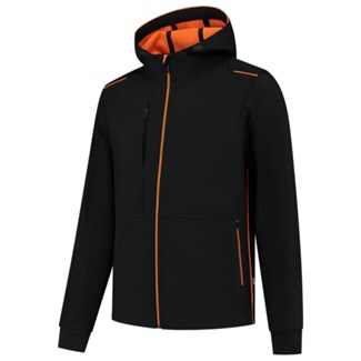 Tricorp 402705 Softshell Capuchon Accent black orange maat XL