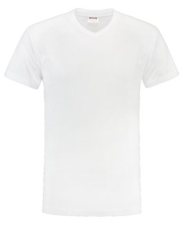 Tricorp T-shirt V-hals - Casual - 101007 - wit - maat XS