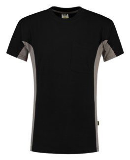 Tricorp T-shirt Bi-Color - Workwear - 102002 - zwart/grijs - maat 4XL