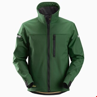 Snickers Workwear 1200 Softshell werkjas bosgroen/zwart - maat S