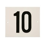 Besbo huisnummerplaat - Nr. 10 - aluminium              