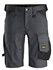 Snickers Workwear stretch korte broek - 6143 - staalgrijs/zwart - maat 46