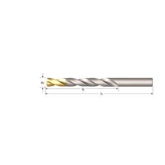 DORMER korte spiraalboor A002 -HSS-TiN -DIN338 - zelfcentrerend 3.1 mm - A0023.1