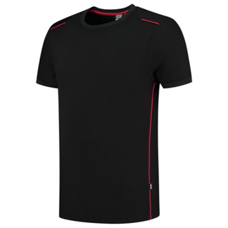 Tricorp 102703 T-shirt Accent zwart-rood 5XL
 