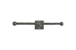Dauby toiletrolhouder dubbel - Pure Plus Square - ruw metaal - 300 mm
