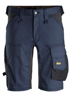 Snickers Workwear stretch korte broek - 6143 - donkerblauw/zwart - maat 64