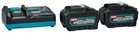 Makita accu startset XGT 40 V Max 2x5,0 Ah accu BL4050F en snellader DC40RA