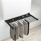 Menage confort Luxe Uittrekbare broekenhouder - antraciet/zilvergrijs