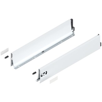Blum ladezijkant set R+L voor TANDEMBOX Antaro  Hoogte K, incl. afdekkappen  NL: 600 mm  Kleur: Zijdewit