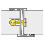 Alprokon inbraakwerende deurnaald - uitvoering 007 - SKG*** - deurdikte 40 mm - MPS krukbediend - doornmaat 55 mm - lengte 2200 mm - DIN Links