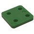 Gebr. Bodegraven drukplaten - zonder sleuf - 10 mm - kunststof - groen - 144 st