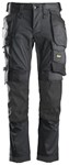 Snickers Workwear 6241 Stretch Werkbroek met holsterzakken grijs/zwart - maat 50