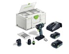 Festool accu schroefboormachine - TXS 18 C 3,0-Set - 18V - 2x3.0 Ah accu en snellader - in systainer 
