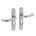 Intersteel deurkruk met schild - Rond - met profielcilindergat 55 mm - RVS geborsteld