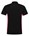 Tricorp Workwear 202002 Bi-Color unisex poloshirt Zwart Rood S