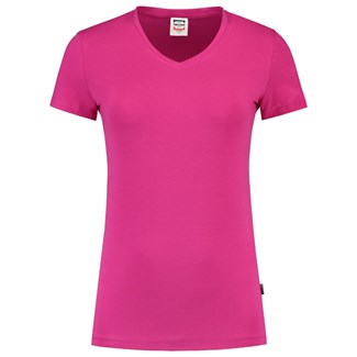 Tricorp dames T-shirt V-hals 190 grams - Casual - 101008 - fuchsia - maat L