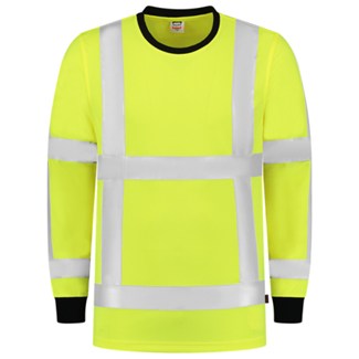 Tricorp 103002 T-Shirt RWS Birdseye lange mouw - Fluor Geel - maat XL