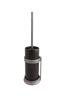 Dauby toiletborstel houder - Pure Plus - ruw metaal - blackpot